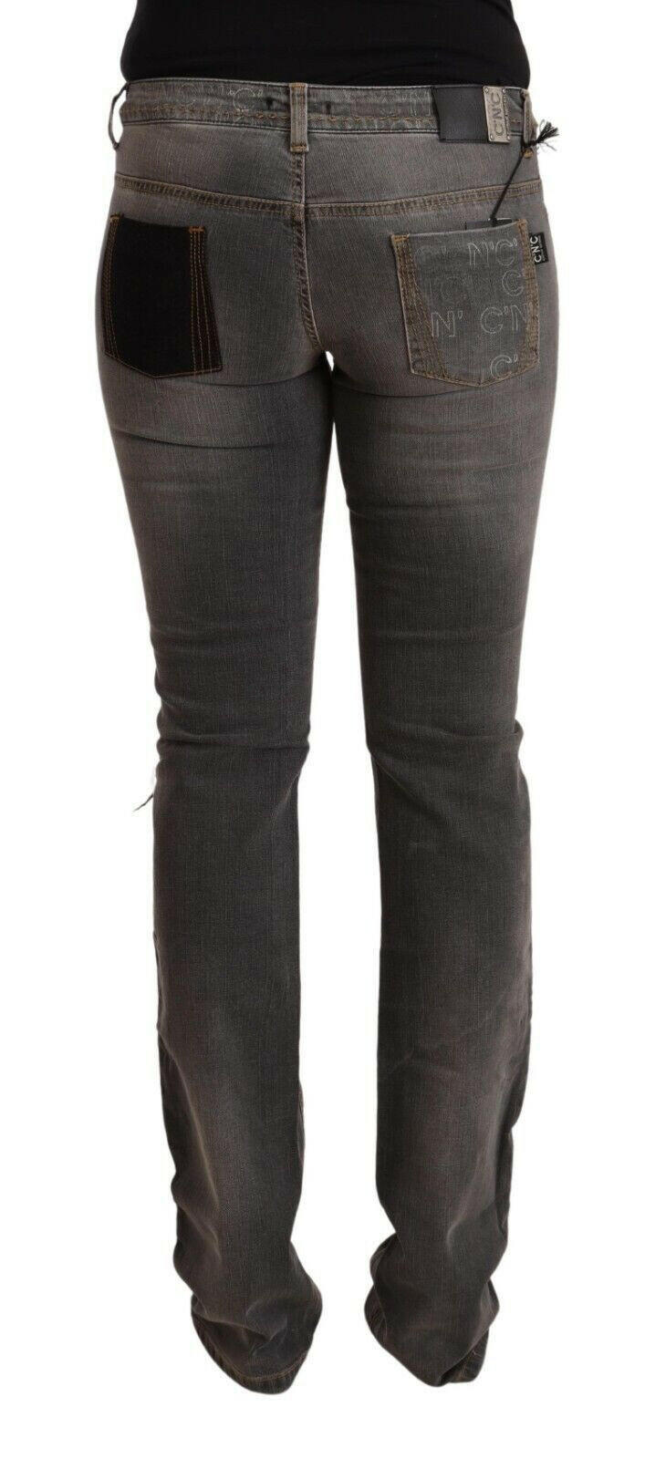 Costume National Gray Washed Low Waist Straight Denim Jeans -   -  Costume National.