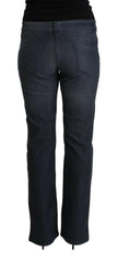 MARGHI LO' Dark Blue Cotton Straight Denim Jeans -   -  MARGHI LO'.