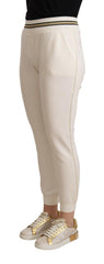 Patrizia Pepe White Polyester Mid Waist Jogger Pants -   -  Patrizia Pepe.