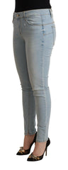 Liu Jo Light Blue Cotton Mid Waist Slim Fit Denim Jeans -   -  Liu Jo.