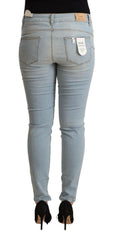 Liu Jo Light Blue Cotton Mid Waist Slim Fit Denim Jeans -   -  Liu Jo.