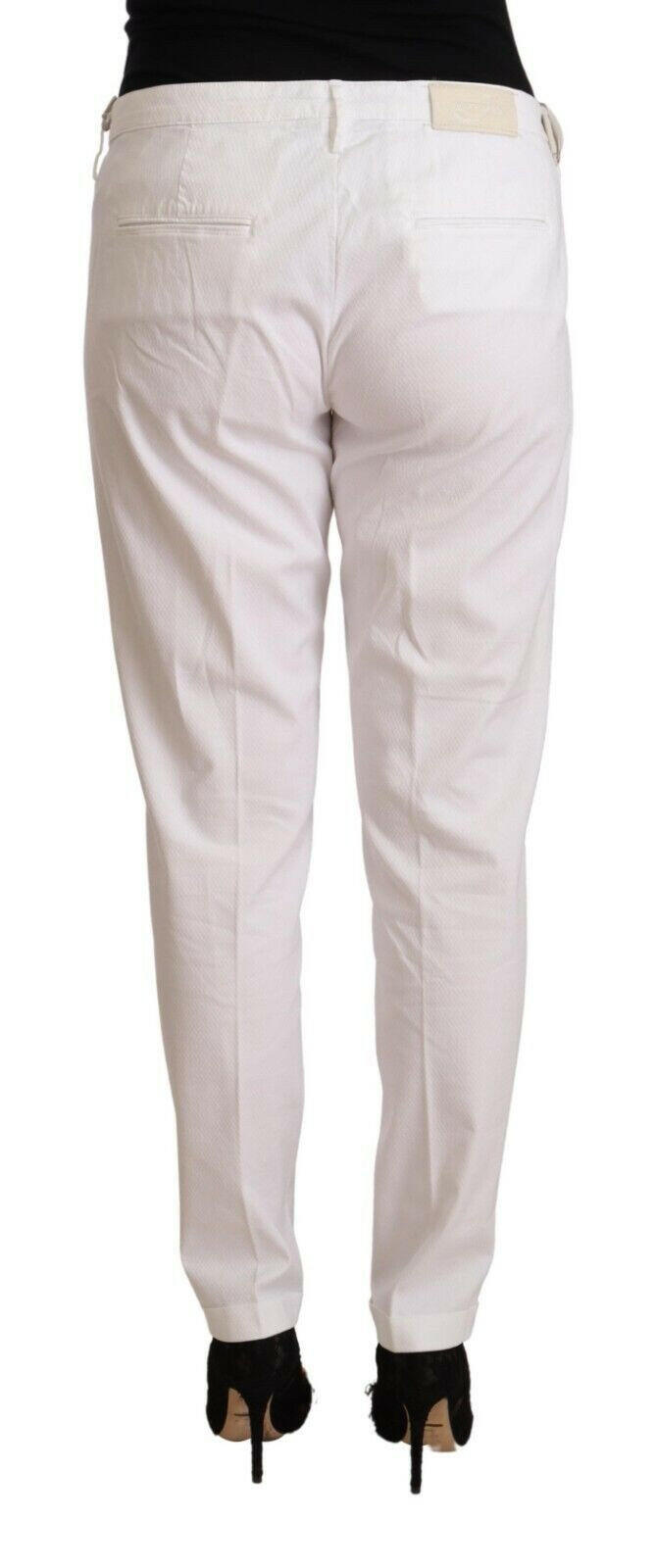 Jacob Cohen White Mid Waist Tapered Birgitte Pants -   -  Jacob Cohen.