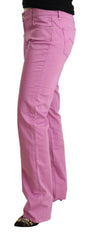 Jacob Cohen Pink Cotton Low Waist Denim Tapered Jeans -   -  Jacob Cohen.