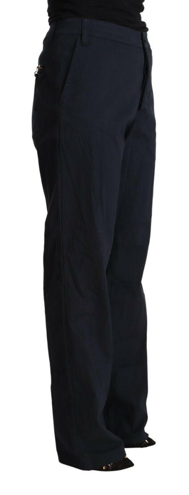 Exte Black High Waist Tapered Cotton Pants -   -  Exte.