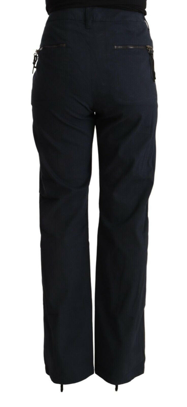 Exte Black High Waist Tapered Cotton Pants -   -  Exte.