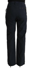 Exte Black High Waist Tapered Cotton Pants -   -  Exte.