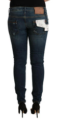 Acht Blue Washed Low Waist Slim Fit Denim Jeans -   -  Acht.