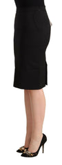GF Ferre Black Pencil Knee Length Straight Skirt -   -  GF Ferre.