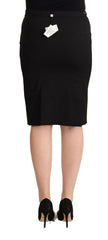 GF Ferre Black Pencil Knee Length Straight Skirt -   -  GF Ferre.