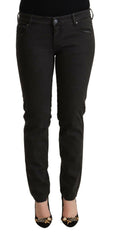 Ermanno Scervino Black Low Waist Skinny Denim Cotton Jeans -   -  Ermanno Scervino.