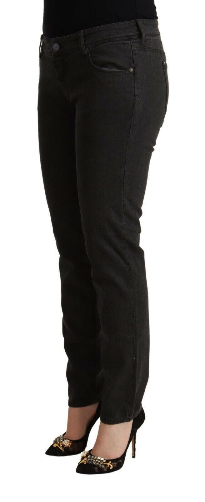 Ermanno Scervino Black Low Waist Skinny Denim Cotton Jeans -   -  Ermanno Scervino.