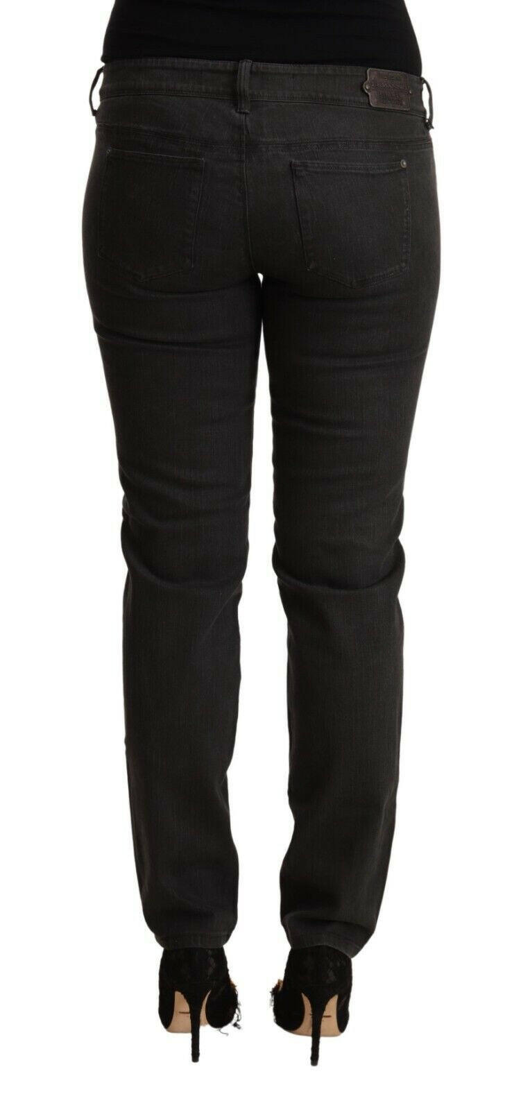 Ermanno Scervino Black Low Waist Skinny Denim Cotton Jeans -   -  Ermanno Scervino.