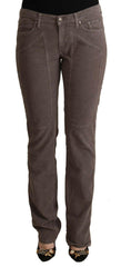 Jeckerson Brown Cotton Low Waist Iconic Patches Leg Denim Jeans -   -  Jeckerson.