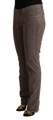 Jeckerson Brown Cotton Low Waist Iconic Patches Leg Denim Jeans -   -  Jeckerson.