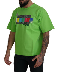 Dolce & Gabbana Green Cotton DG CHANNEL Top T-shirt -   -  Dolce & Gabbana.