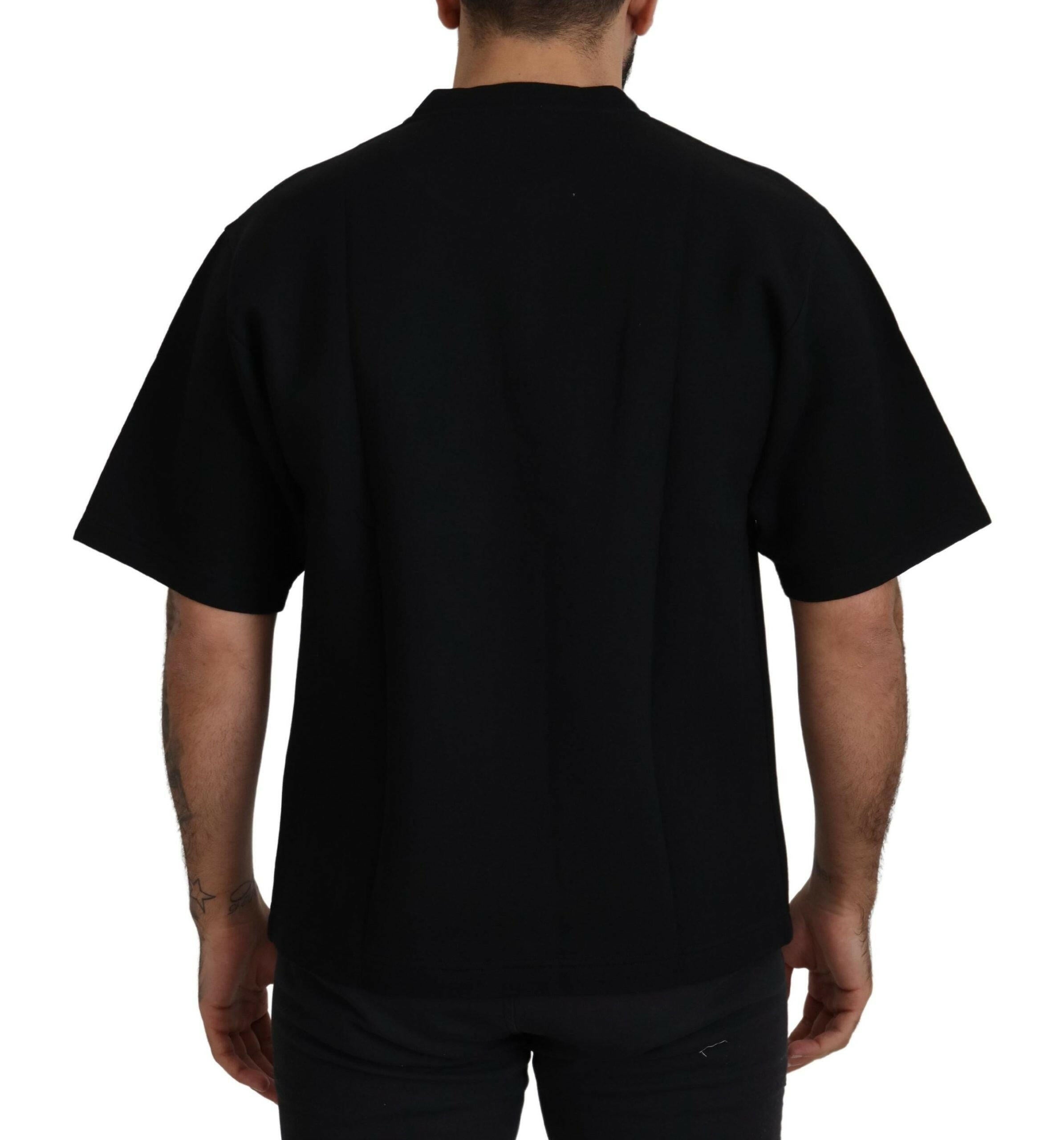 Dolce & Gabbana Black Logo Cotton Crewneck T-shirt -   -  Dolce & Gabbana.