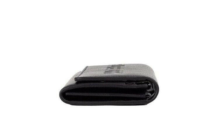 Burberry Porter Black Grained Leather Branded Logo Embossed Clutch Flap Wallet -   -  Burberry.
