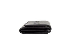 Burberry Porter Black Grained Leather Branded Logo Embossed Clutch Flap Wallet -   -  Burberry.