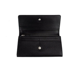Burberry Porter Black Grained Leather Branded Logo Embossed Clutch Flap Wallet -   -  Burberry.