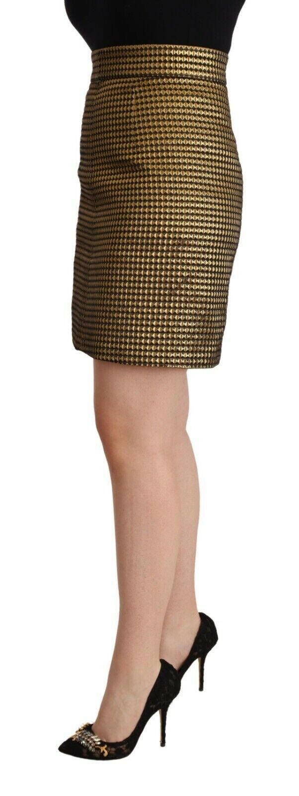 Boutique Moschino Black Gold A-line Above Knee Casual Skirt -   -  Boutique Moschino.