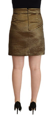 Boutique Moschino Black Gold A-line Above Knee Casual Skirt -   -  Boutique Moschino.