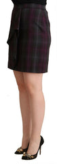 BENCIVENGA Multicolor Checkered Ruffle High Waist Mini Skirt -   -  BENCIVENGA.