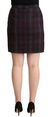 BENCIVENGA Multicolor Checkered Ruffle High Waist Mini Skirt -   -  BENCIVENGA.
