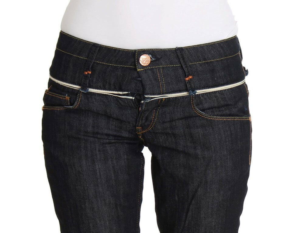 Acht Blue Denim Cotton Bottoms Straight Fit Jeans -   -  Acht.
