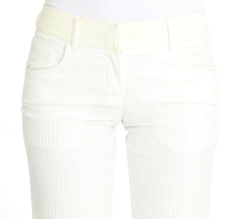 Ermanno Scervino White Striped Straight Fit Pants -   -  Ermanno Scervino.