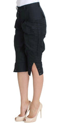 Ermanno Scervino Blue Cotton 3/4 Length Pants -   -  Ermanno Scervino.