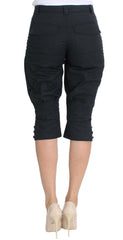Ermanno Scervino Blue Cotton 3/4 Length Pants -   -  Ermanno Scervino.