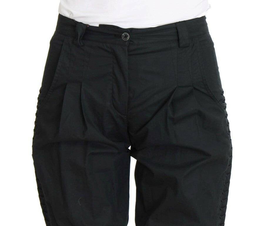 Ermanno Scervino Blue Cotton 3/4 Length Pants -   -  Ermanno Scervino.