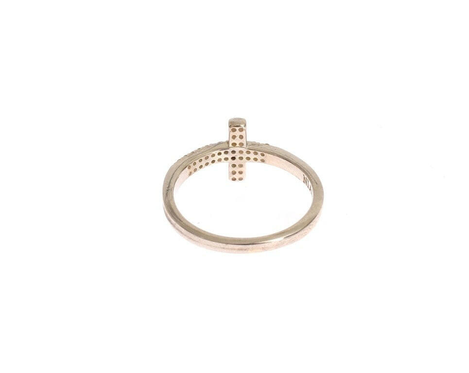 Nialaya Silver CZ Cross 925 Ring -   -  Nialaya.