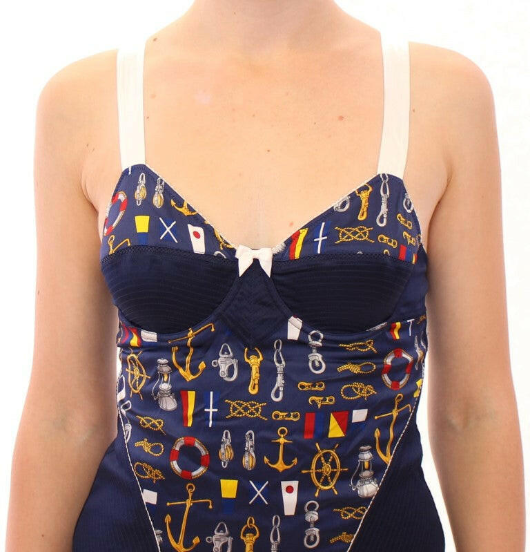 Dolce & Gabbana Blue Sailor Motive Tank Top -   -  Dolce & Gabbana.