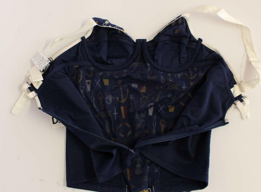 Dolce & Gabbana Blue Sailor Motive Tank Top -   -  Dolce & Gabbana.