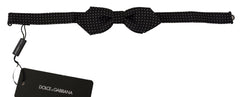 Dolce & Gabbana Black White Polka Dot Adjustable Neck Papillon Bow Tie -  Neckties, Men -  Dolce & Gabbana.