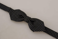 Dolce & Gabbana Black White Polka Dot Adjustable Neck Papillon Bow Tie -  Neckties, Men -  Dolce & Gabbana.