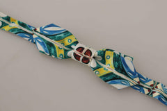 Dolce & Gabbana Multicolor Majolica Print Adjustable Papillon Bow Tie -  Neckties, Men -  Dolce & Gabbana.
