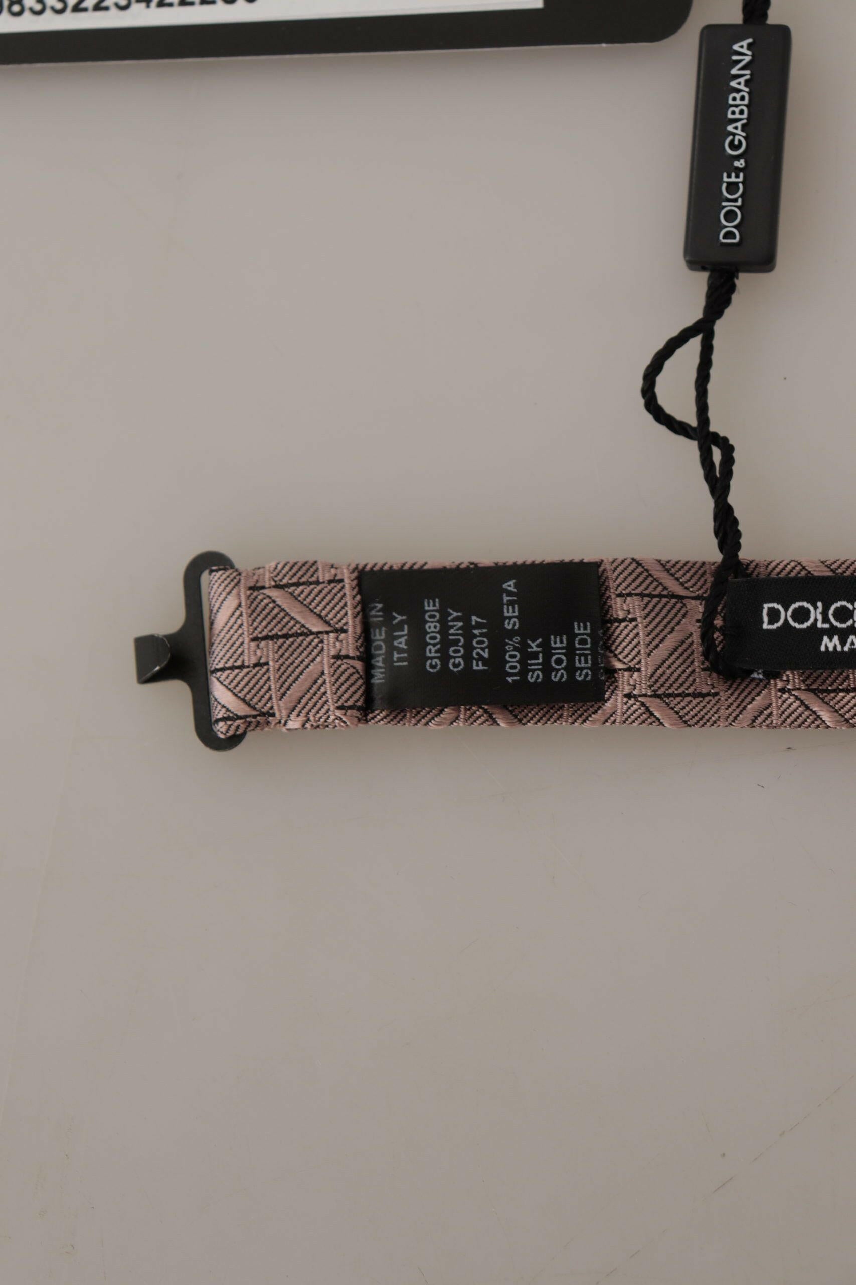 Dolce & Gabbana Gray Fantasy Print Adjustable Neck Papillon Bow Tie -  Neckties, Men -  Dolce & Gabbana.
