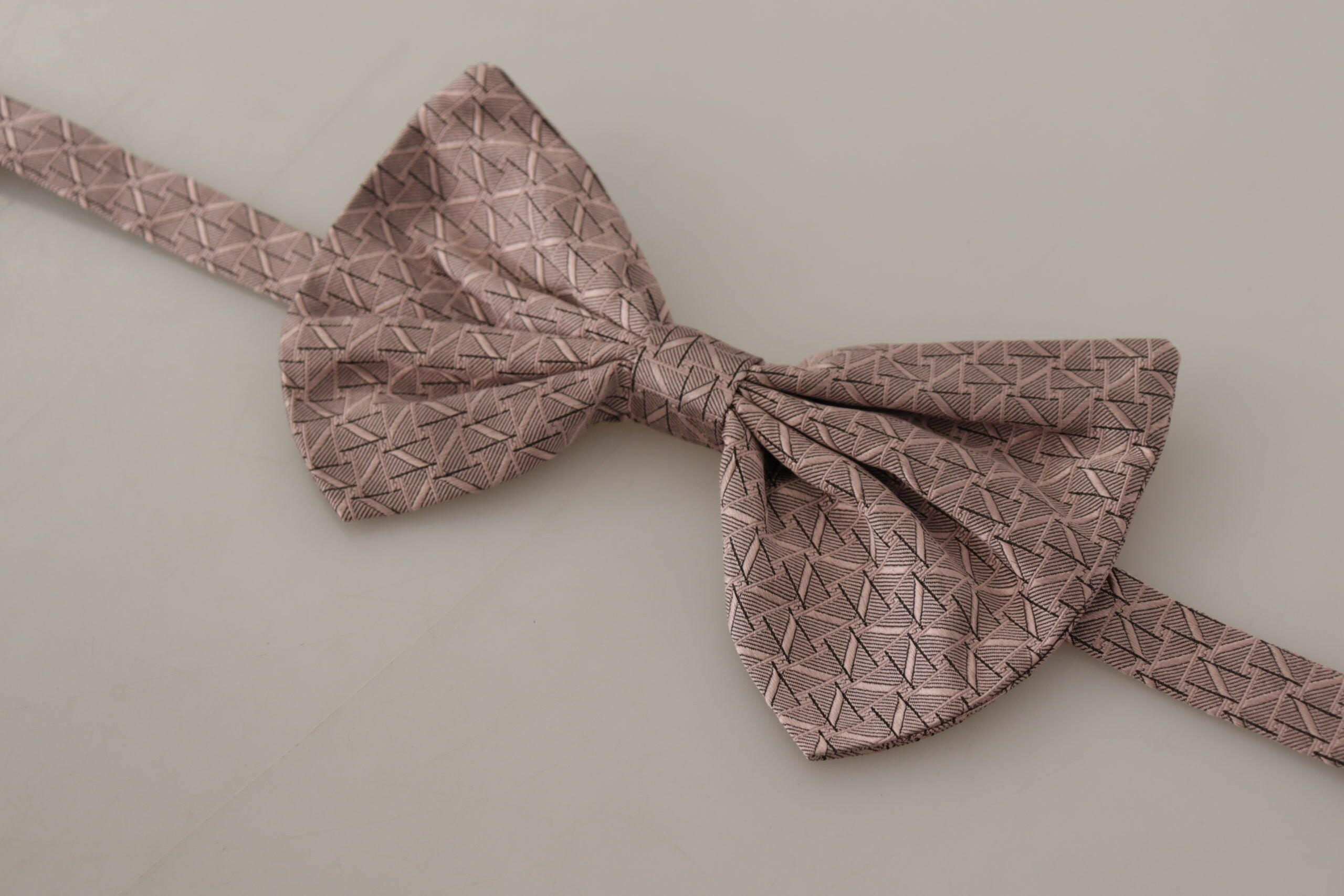 Dolce & Gabbana Gray Fantasy Print Adjustable Neck Papillon Bow Tie -  Neckties, Men -  Dolce & Gabbana.