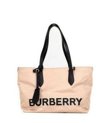Burberry Small Rose Beige Logo Branded Econyl Nylon Tote Shoulder Handbag Purse -  Luxury Shopper Bag for Women -  Burberry.