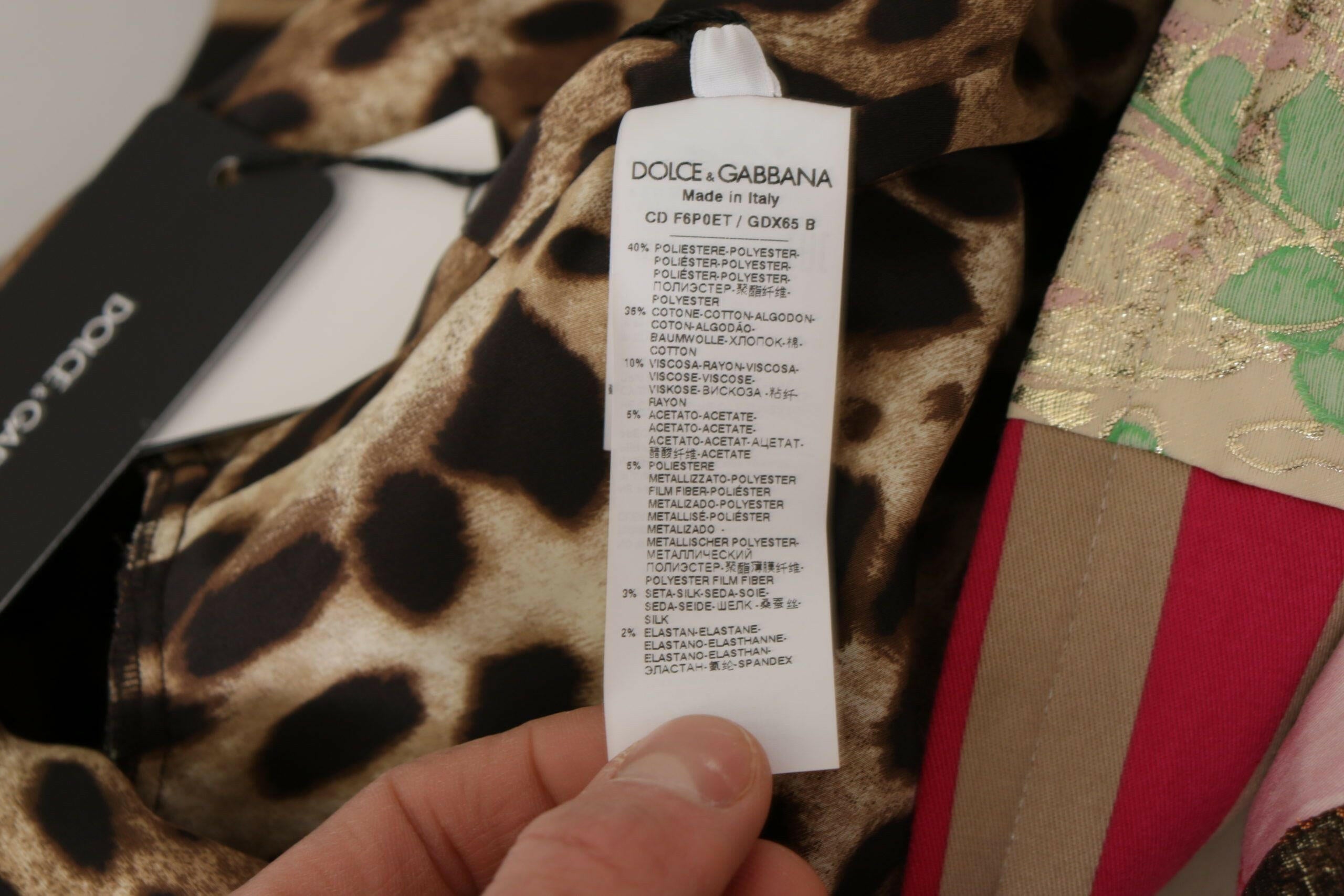 Dolce & Gabbana Multicolor Pachwork Floral Sheath Jaquard Mini Gown Dress -   -  Dolce & Gabbana.