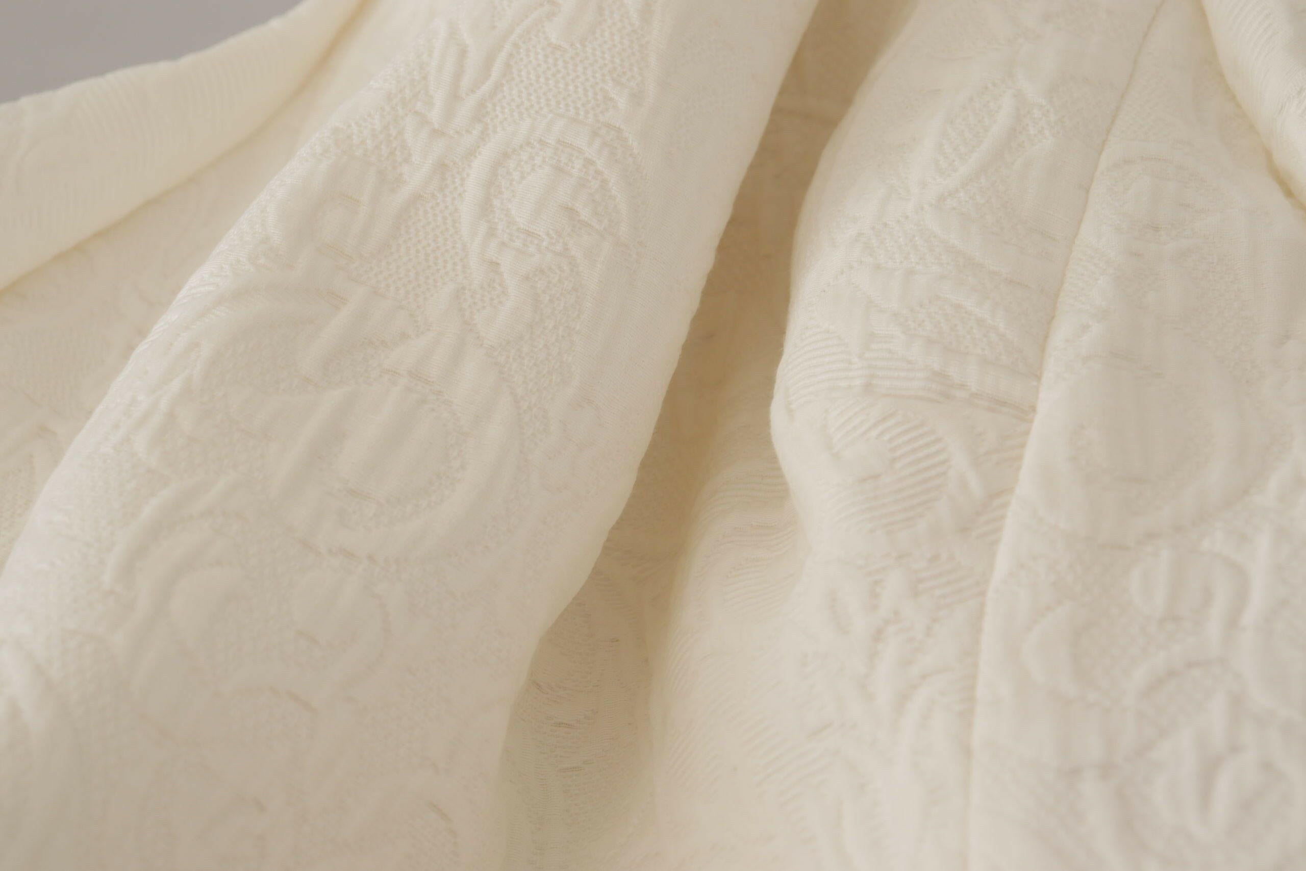 Dolce & Gabbana White Jaquard Midi Floral Sheath Brocade Dress -   -  Dolce & Gabbana.