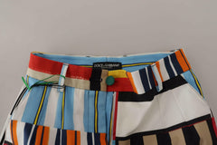 Dolce & Gabbana Multicolor Striped High Waist Cotton Pants -   -  Dolce & Gabbana.