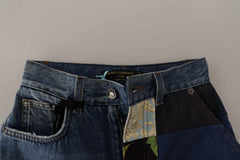 Dolce & Gabbana Blue Jeans Jacquard Majolica High Waist Pants -   -  Dolce & Gabbana.