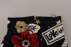 Dolce & Gabbana Black Love Clock Sequined Piano Skirt -   -  Dolce & Gabbana.