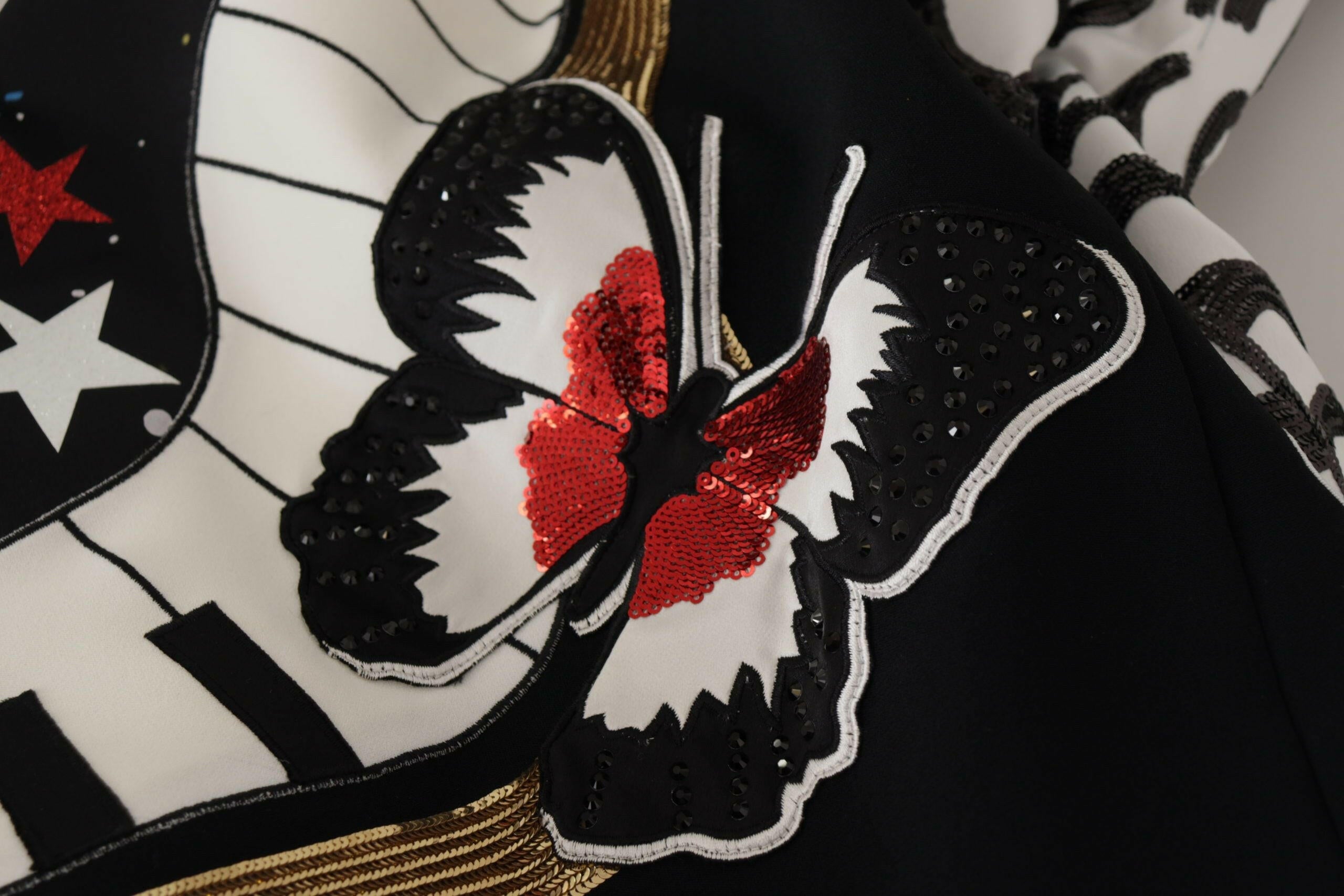 Dolce & Gabbana Black Love Clock Sequined Piano Skirt -   -  Dolce & Gabbana.