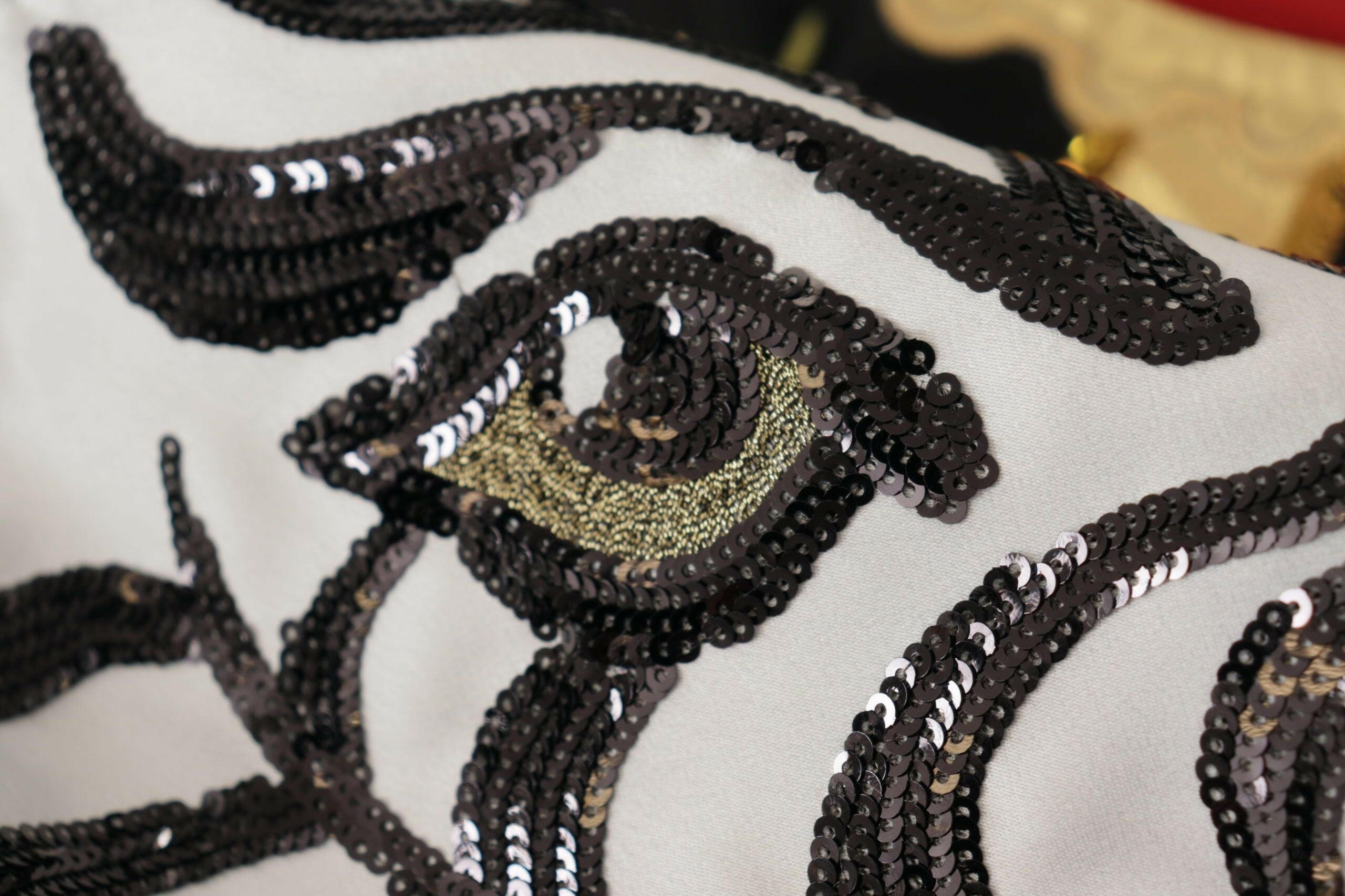 Dolce & Gabbana Black Love Clock Sequined Piano Skirt -   -  Dolce & Gabbana.