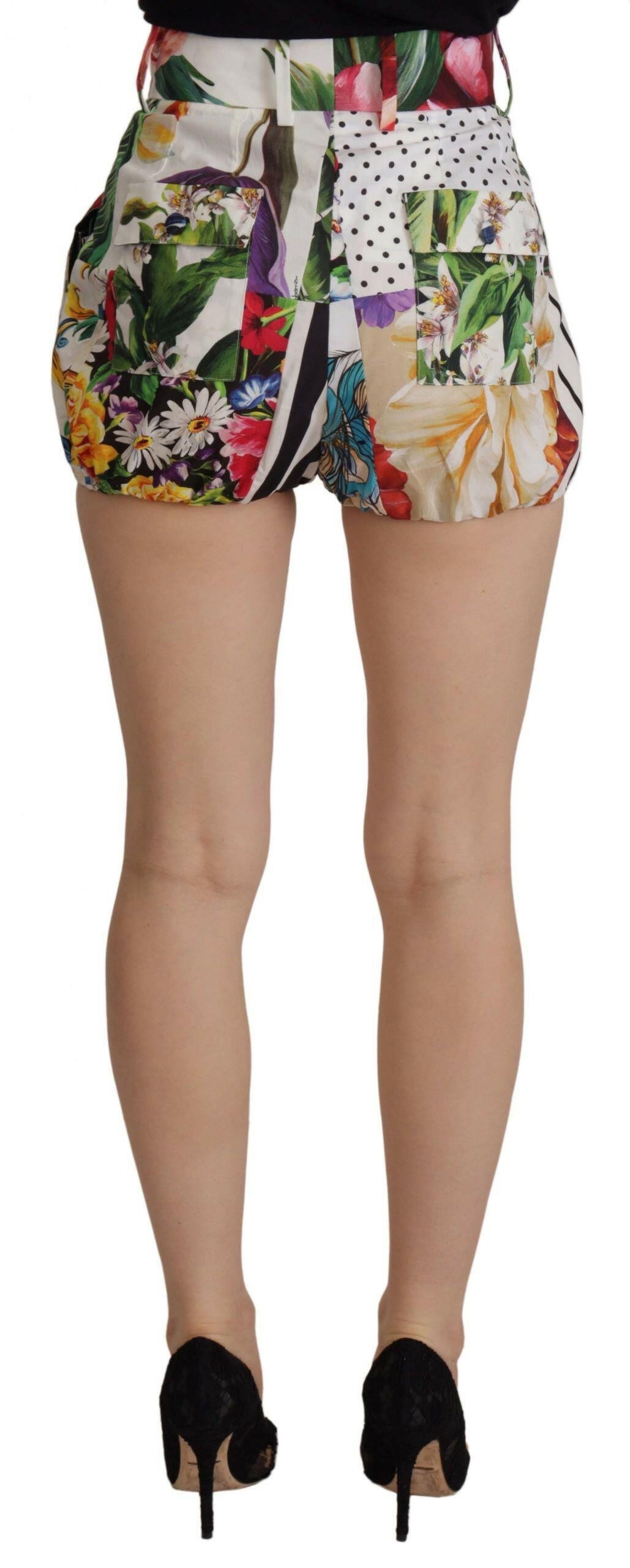 Dolce & Gabbana Multicolor High Waist Hot Pants Shorts -   -  Dolce & Gabbana.