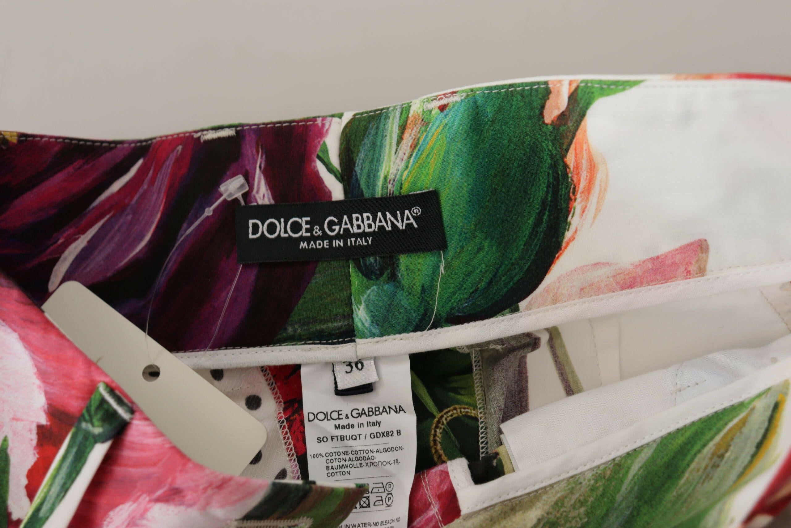 Dolce & Gabbana Multicolor High Waist Hot Pants Shorts -   -  Dolce & Gabbana.